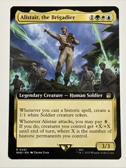 MTG Doctor Who Alistair, the Brigadier Extended Art 0401 NM Rare - Image 1