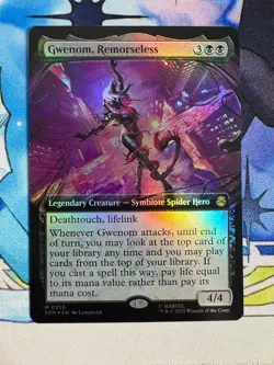 2025 MTG Spider-Man Gwenom, Remorseless Extended Art Foil #256 - Image 1