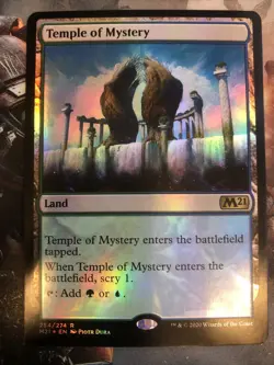 1x Foil Temple of Mystery Core Set 2021 M21 LP/NM MTG Magic the Gathering x1 MKE - Image 1