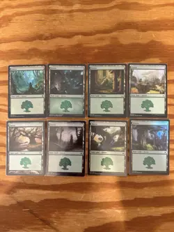 Magic The Gathering Foil Forests x33 Various Sets Lot Sleeved - Image 3