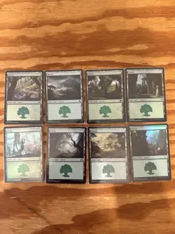 Magic The Gathering Foil Forests x33 Various Sets Lot Sleeved - Image 4