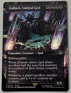 MTG Final Fantasy Zodiark, Umbral God Legendary Creature - God RARE FOIL #0336 - Image 1