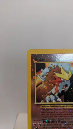 Vintage Pokemon TCG - Entei #34 Black Star WOTC Movie Promo Reverse Holo Card LP - Image 2