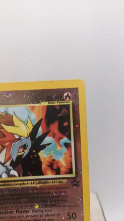 Vintage Pokemon TCG - Entei #34 Black Star WOTC Movie Promo Reverse Holo Card LP - Image 3