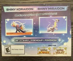 Pokemon Scarlet and Violet Shiny Legendary Code Card. New And Unscratched. - Image 1