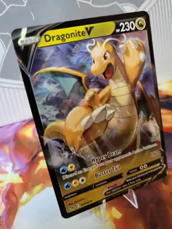 Dragonite V #049 Holo Rare V SW&SH Pokemon Go Near Mint - Image 2