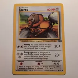 Tauros - Pokemon TCG Karte - Jungle - 47/64 - 1999 - English - Image 1