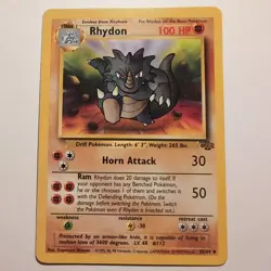 Rhydon - Pokemon TCG Karte - Jungle - 45/64 - 1999 - English - Image 1