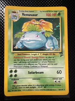 Pokemon TCG Venusaur Base Set 2 18/130 Holo Unlimited Holo Rare LP+ - Image 1