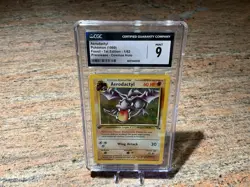 Aerodactyl Pokemon 1999 Fossil 1st Edition 1/62 Prerelease Cosmos Holo CGC 9 - Image 1