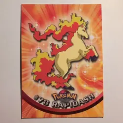 Pokemon Topps - TV Animation Edition - English - #78 - Rapidash - 1998 - Image 1