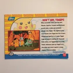 Pokemon Topps - Mewtwo Strikes Back - English - #43 - Scene Card - 1998 - Image 2