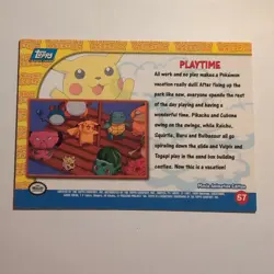 Pokemon Topps - Pikachu's Vacation - English - #57 - Vacation Scene - 1998 - Image 2