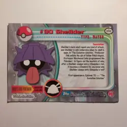 Pokemon Topps - TV Animation Edition - English - #90 - Shellder - 1998 - Image 2