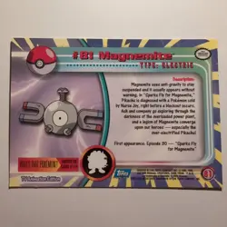 Pokemon Topps - TV Animation Edition - English - #81 - Magnemite - 1998 - Image 2