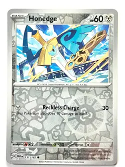 Honedge 131/182 Reverse Holo Common Paradox Rift Pokemon Pack Fresh Near Mint NM - Image 3
