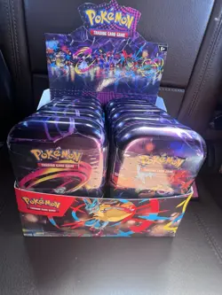 Pokemon Mega Evolution MEGA HEROES MINI TIN DISPLAY Factory Sealed 9/26 Release - Image 1
