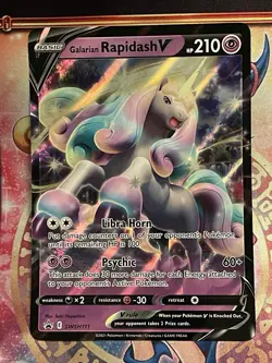 Pokemon TCG Galarian Rapidash Sword & Shield SWSH111 Pokemon Jumbo Promo NM-LP - Image 1