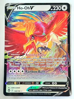 Ho-Oh V 140/195 Ultra Rare Silver Tempest Pokemon TCG - Pack Fresh Near Mint NM - Image 1