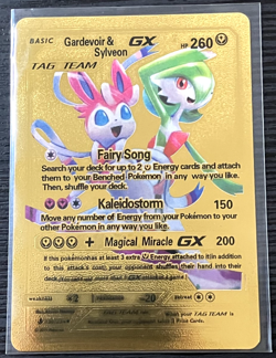 Gardevoir & Sylveon GX Basic Premium Gold Foil Fan Art Vinyl Textured Pokemon - Image 4