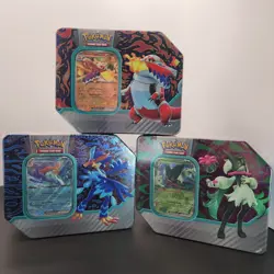 Sealed Pokemon TCG Quaquaval, Meowscarda & Skeledirge EX Tins-SET OF 3 TM0032 - Image 1