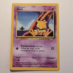 Abra / Abra - Pokemon TCG Karte - Base Set - 43/102 - 1999 - Deutsch - Image 1