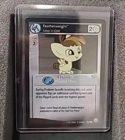 MY LITTLE PONY CCG GAME SINGLE FOIL CARD FEATHERWEIGHT #f25 EDITOR-IN-CHIEF MINT - Image 1