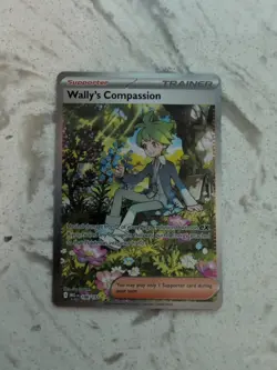 Pokemon TCG Mega Evolution Wally’s Compassion Trainer Card 186/132 Near Mint NM - Image 1