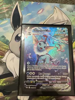 Vaporeon VMAX Pokemon TCG Card - Rapid Strike Holo Rare Jumbo Promo - Image 1