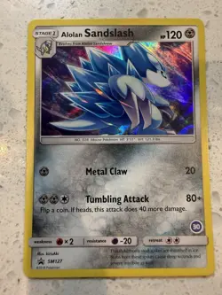 Pokemon TCG Alolan Sandslash Holo Card SM127 Promo - Image 1