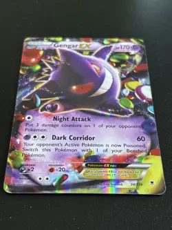 Gengar EX 34/119 - XY Phantom Forces Ultra Rare Holo Pokemon Card NM - Image 2
