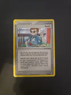 Pokemon Card - Scott Emerald Stamped 84/106 Reverse Holo LP - Image 1