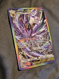 Umbreon Ex 208 Pokemon TCG Pocket Wisdom Of Sea And Sky Textured Fanart Card - Image 2