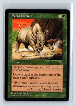 FERAL INSTINCT - MTG Magic the Gathering Card - Visions - Common - Image 1