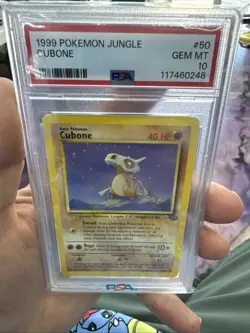 Pokemon TCG Cubone Jungle Card 50/64 PSA 10 - Image 1