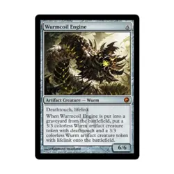 WOTC MtG Scars of Mirrodin Wurmcoil Engine (R) (Foil) EX - Image 1