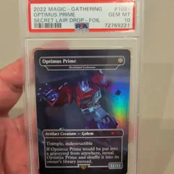 Mtg Secret Lair 2022 Megatron & Optimus Prime Foil Psa 10 Gem Set! - Image 2