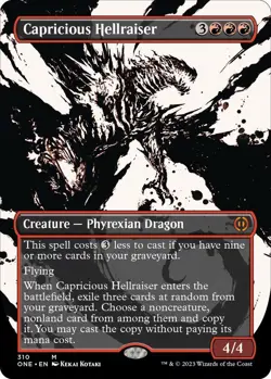 Capricious Hellraiser (Showcase) NM #310 Phyrexia MTG - Image 1