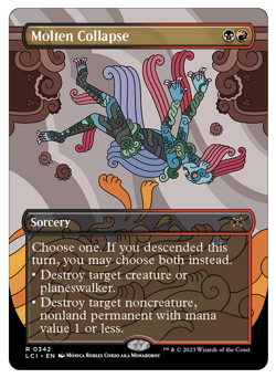 MTG - Extended Art Molten Collapse - Rare - Lost Caverns of Ixalan (LCI) - M/NM - Image 1