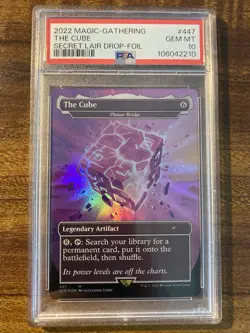 MTG✨THE CUBE (Planar Bridge) Borderless/Ext Art FOIL✨SLD PSA 10 MYTHIC Artifact - Image 1
