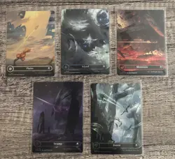 Galaxy Foil Lot 5 Lands EOE Mountain Plains Swamp Forest Island Borderless MTG - Image 1