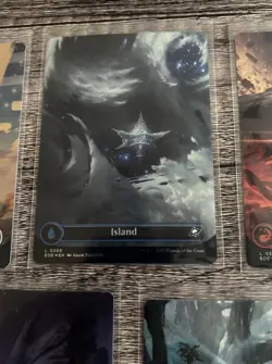 Galaxy Foil Lot 5 Lands EOE Mountain Plains Swamp Forest Island Borderless MTG - Image 3