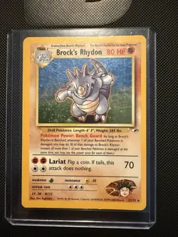 Brock's Rhydon - 2/132 Gym Heroes Holo Rare Pokemon - Image 1