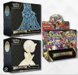 Sealed Mega Evolutions Pokemon Center Lucario & Gardevoir ETB Set & Booster Box - Image 1