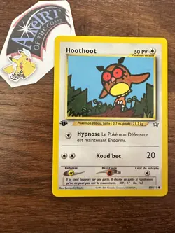 Carte Pokemon Hoothoot 60/111 Edition 1 COMMUNE Neo Genesis Wizards - Image 1