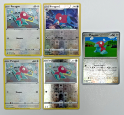 Pokemon Tcg Lot of 5 Porygon, Porygon2 Reverse Holo Common basic - Image 1