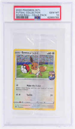 2020 Pokemon Futsal Collection Eevee On the Ball Cello #002 PSA 10 - Image 1
