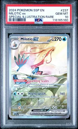 Sequential Pokemon Surging Sparks SSP 2024 #198 Feebas #237 Milotic Ex PSA 10 - Image 5
