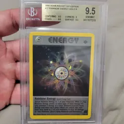 Pokemon 2000 Team Rocket 1st Edition Rainbow Energy Holo Bgs 9.5 - Image 1
