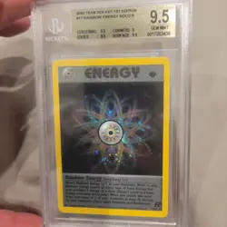 Pokemon 2000 Team Rocket 1st Edition Rainbow Energy Holo Bgs 9.5 - Image 3